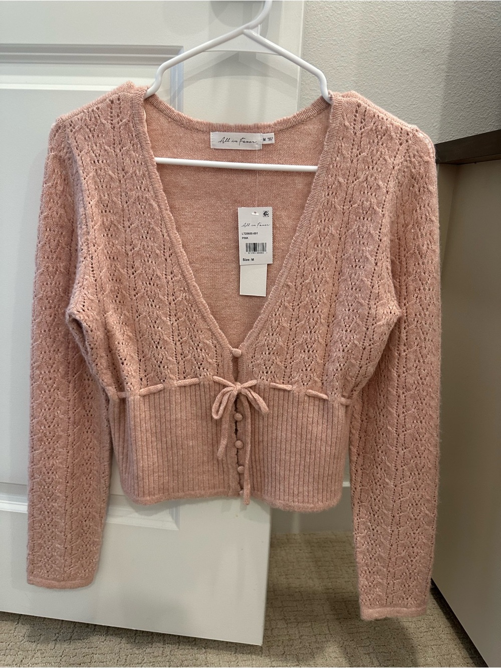 All in Favor Pink Sweater